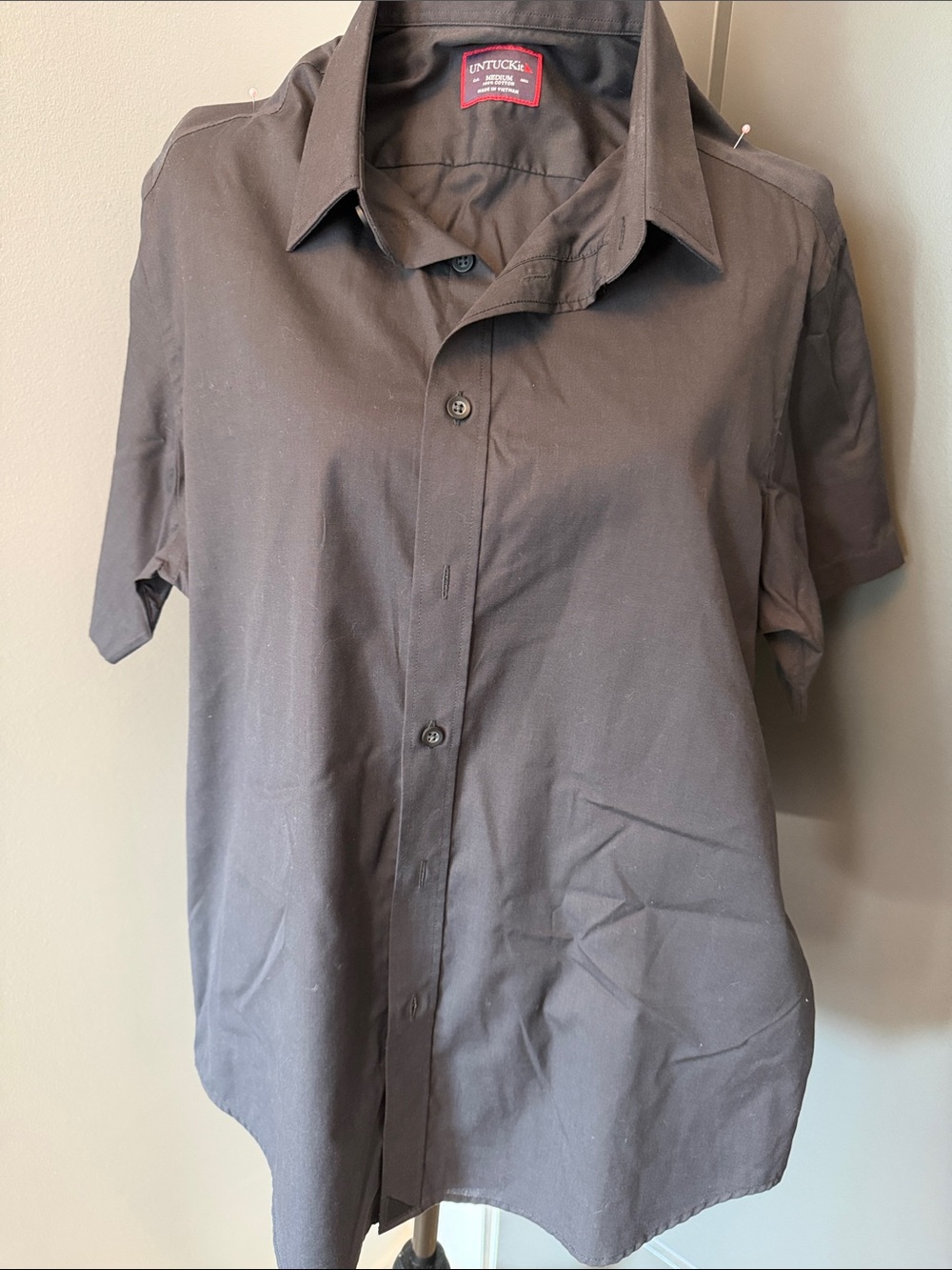 UNTUCKit Short Sleeve Button-Down Shirt - Black